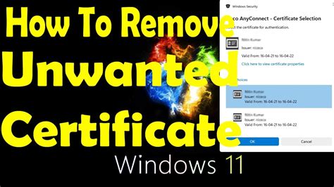 delete certificate from virtual smart card|clearing certificates from computer.